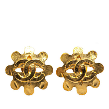 Chanel  Coco Mark Earrings Gold Plated