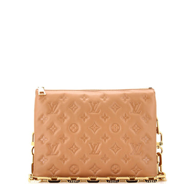 Coussin Bag Monogram Embossed Leather PM