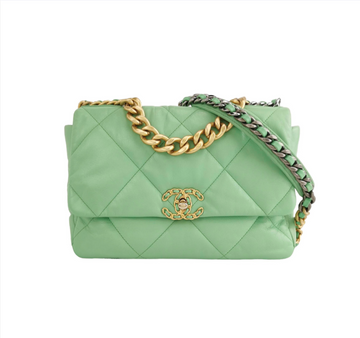 Top Quality Chanel 19 Large Bag Green 24062178756265