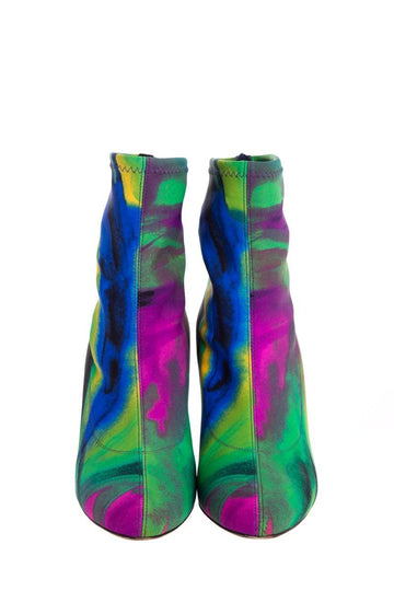 Gippe Zanotti Multi Tie-Dye Sock Boots SZ 37