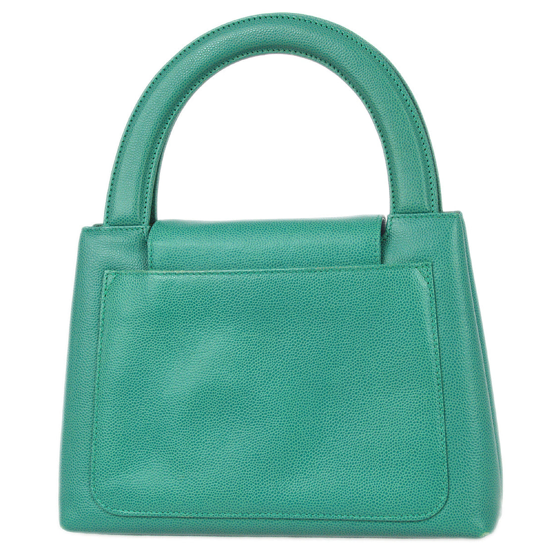 Chanel 1997-1999 Green Caviar Small Shopping Handbag