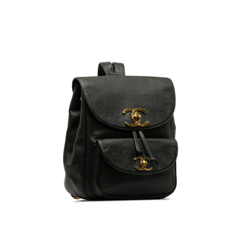 Chanel  Decacoco Cocono mark Rucksack Black Caviar   CHANEL