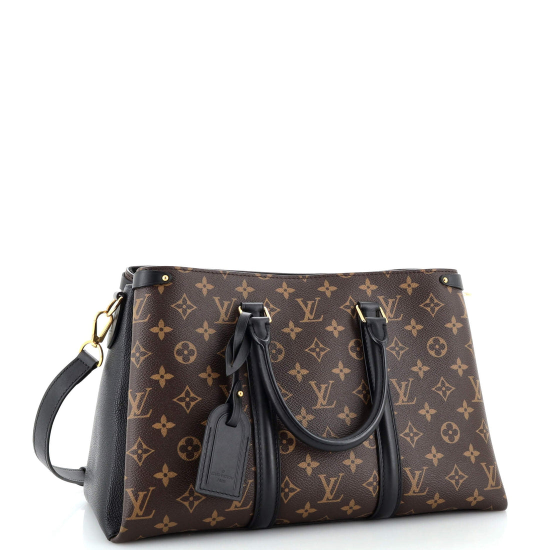 Soufflot Tote Monogram Canvas with Leather MM