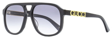 Gucci Unisex Pilot Sunglasses GG1188S 002 Black 58mm
