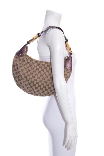 Gucci Tom Ford Era  Monogram Crescent Shape Handbag