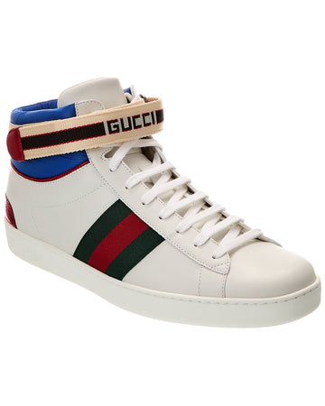 Gucci Leather High-Top Sneaker
