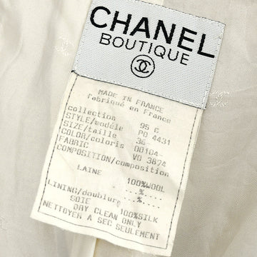 Chanel Collarless Jacket Ivory 95C #36