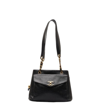 Chanel Coco Chain Shoulder Bag A08036 Black Caviar S  Chanel