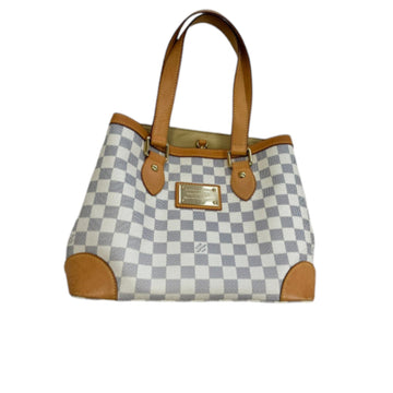 Louis-Vuitton Hampstead PM Damier Azur White GHW