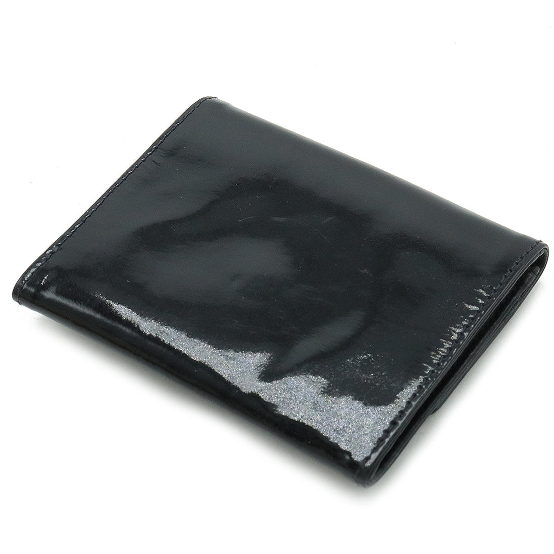Chanel  Chanel Coinno mark Coincase Coinwork Coinwork  Leather Black Black Silver Gold A01430