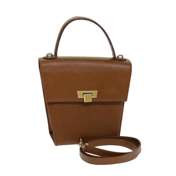 CHRISTIAN Pearl Street Bags Dior Shoulder Bag Leather Brown Auth 81611
