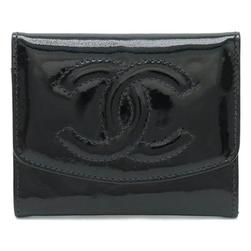 Chanel  Chanel Coinno mark Coincase Coinwork Coinwork  Leather Black Black Silver Gold A01430