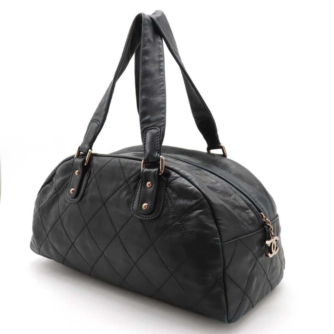 Chanel  Chanel Cocono mark Mini Boston  Bag Shoulder  Shoulder Tooth Black Black Black Blumin