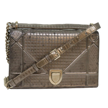 CHRISTIAN Pearl Street Bags Dior Chain Shoulder Bag Enamel Gold Auth 82071