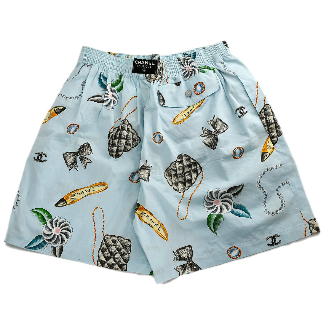 Chanel Icon Half Pants Light Blue #36