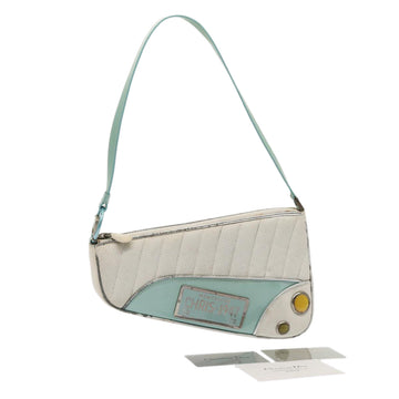 CHRISTIAN Pearl Street Bags Dior Cadillac Shoulder Bag Leather White Auth 82247