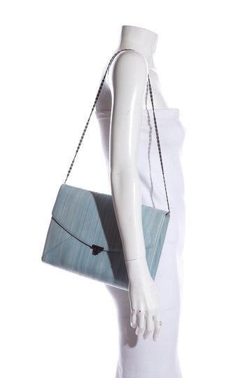 Light Blue Convertible Envelope Clutch