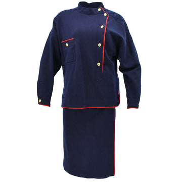 Chanel Setup Tops Skirt Navy #38
