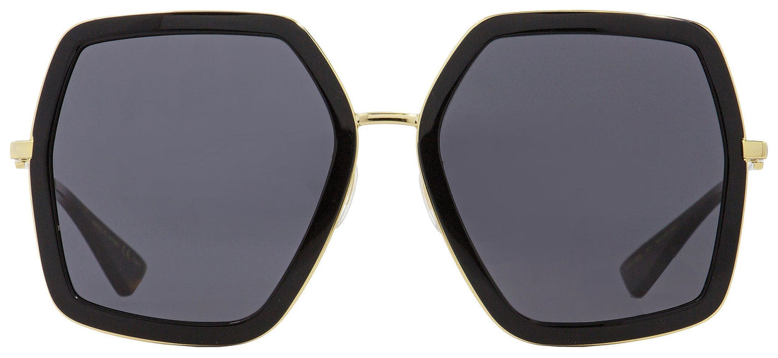 Gucci Women's  Sunglasses GG0106S 001 Black/Gold/Havana 56mm
