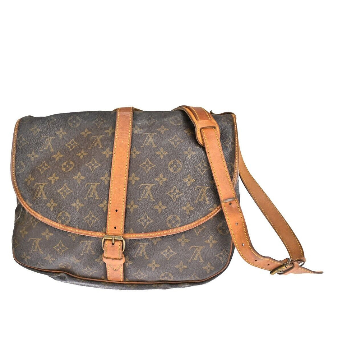 Louis Vuitton Saumur 35  Canvas Shoulder Bag