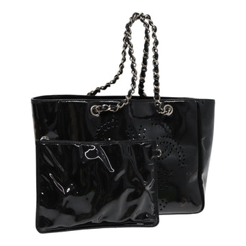 Chanel Chain Tote Bag New 1:1 Rep leather Black Silver CC Auth