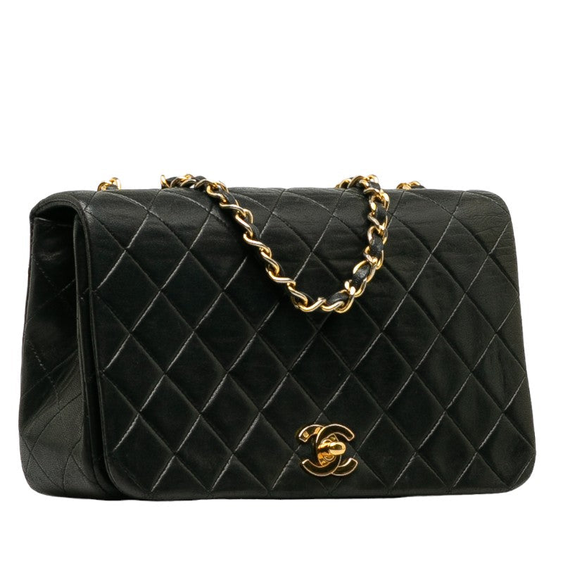 Chanel Matrace 23 Cocono mark Full Flap Chain  houlder Bag Black Leather  Chanel