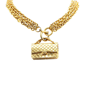 Chanel Coco no mark Bag Motif Necklace Gold
