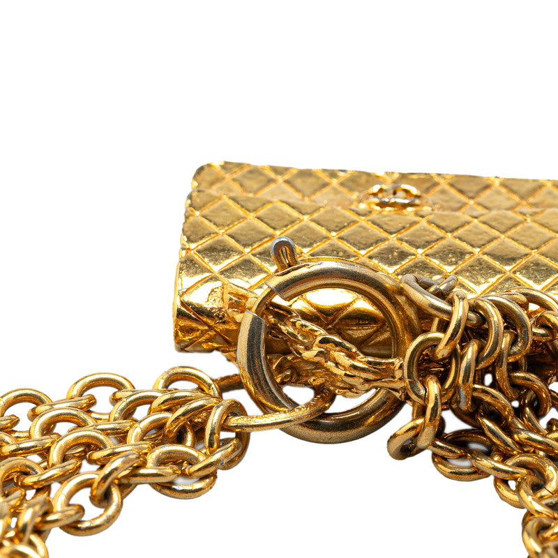 Chanel Coco no mark Bag Motif Necklace Gold
