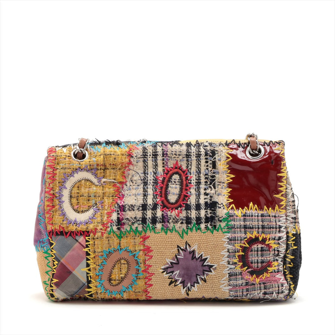 Chanel Flap Denim Patchwork Bag Multicolor