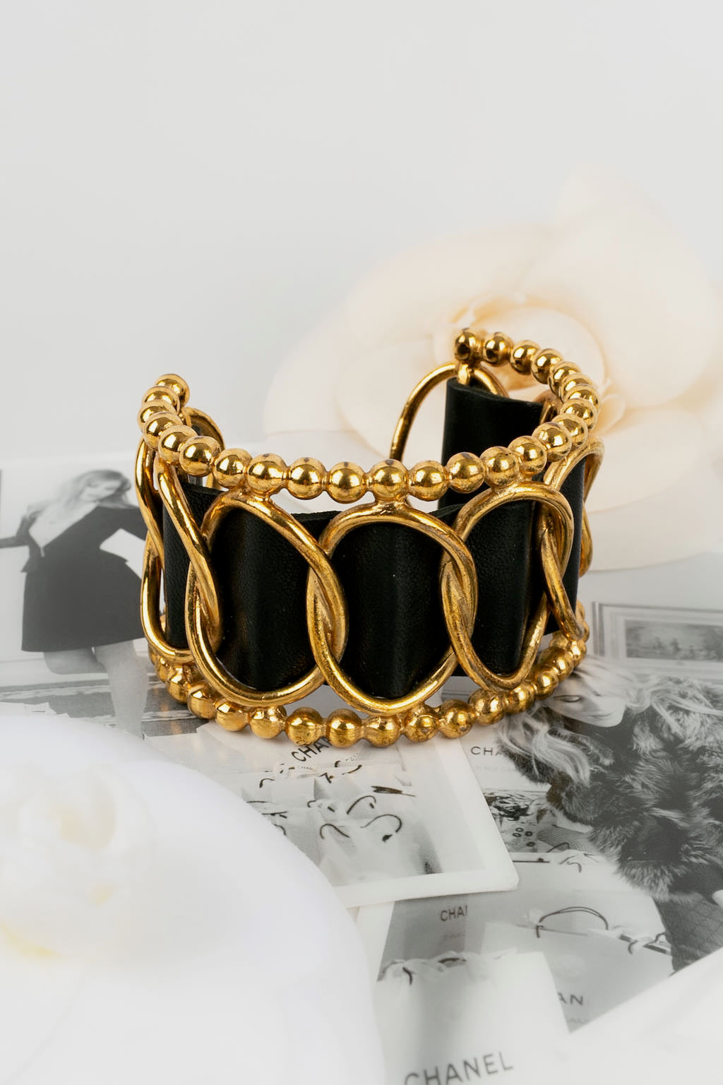 Bracelet en cuir Top Quality Chanel 1990s