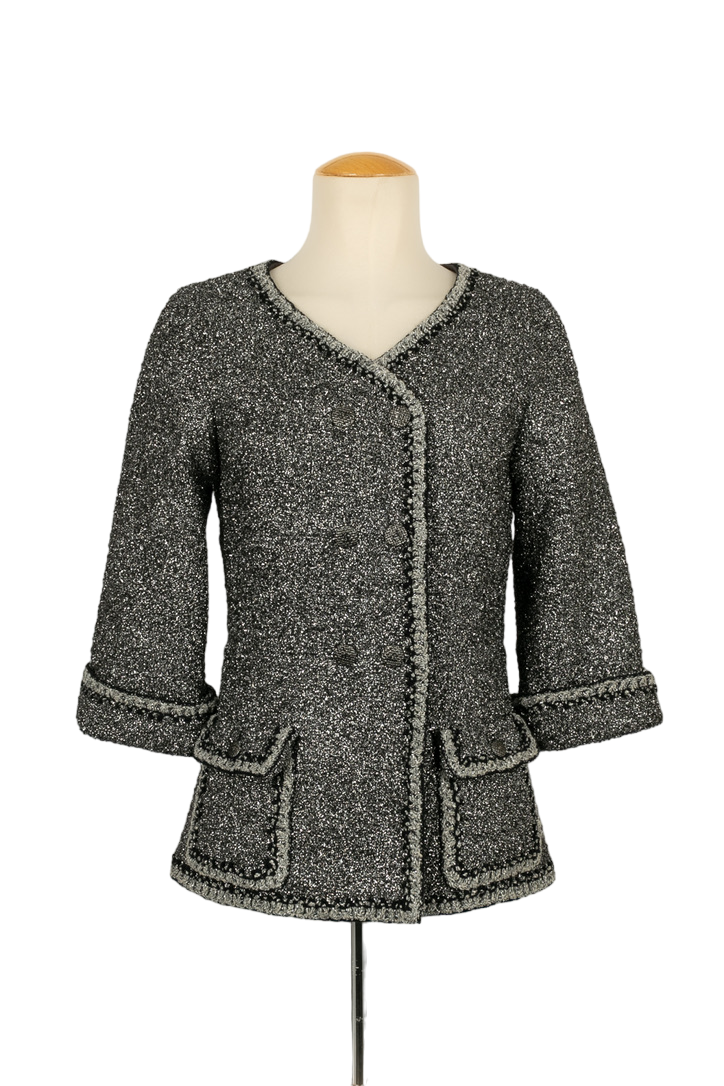 Veste argent?©e Chanel