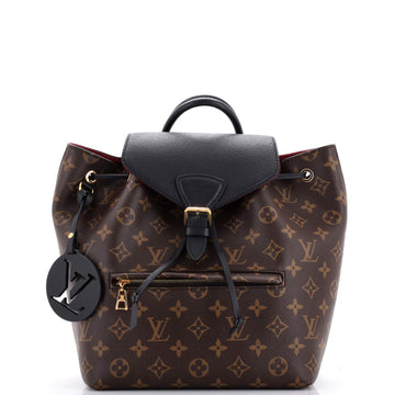 Montsouris NM Backpack Monogram Canvas with Leather PM