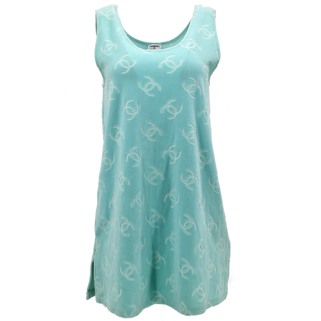 Chanel Spring 1996 velvet CC-print dress #40