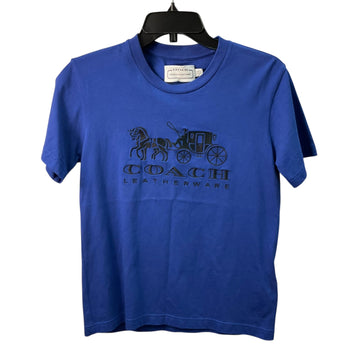 Top Short Sleeve Designer By Coach In Blue, Size: S