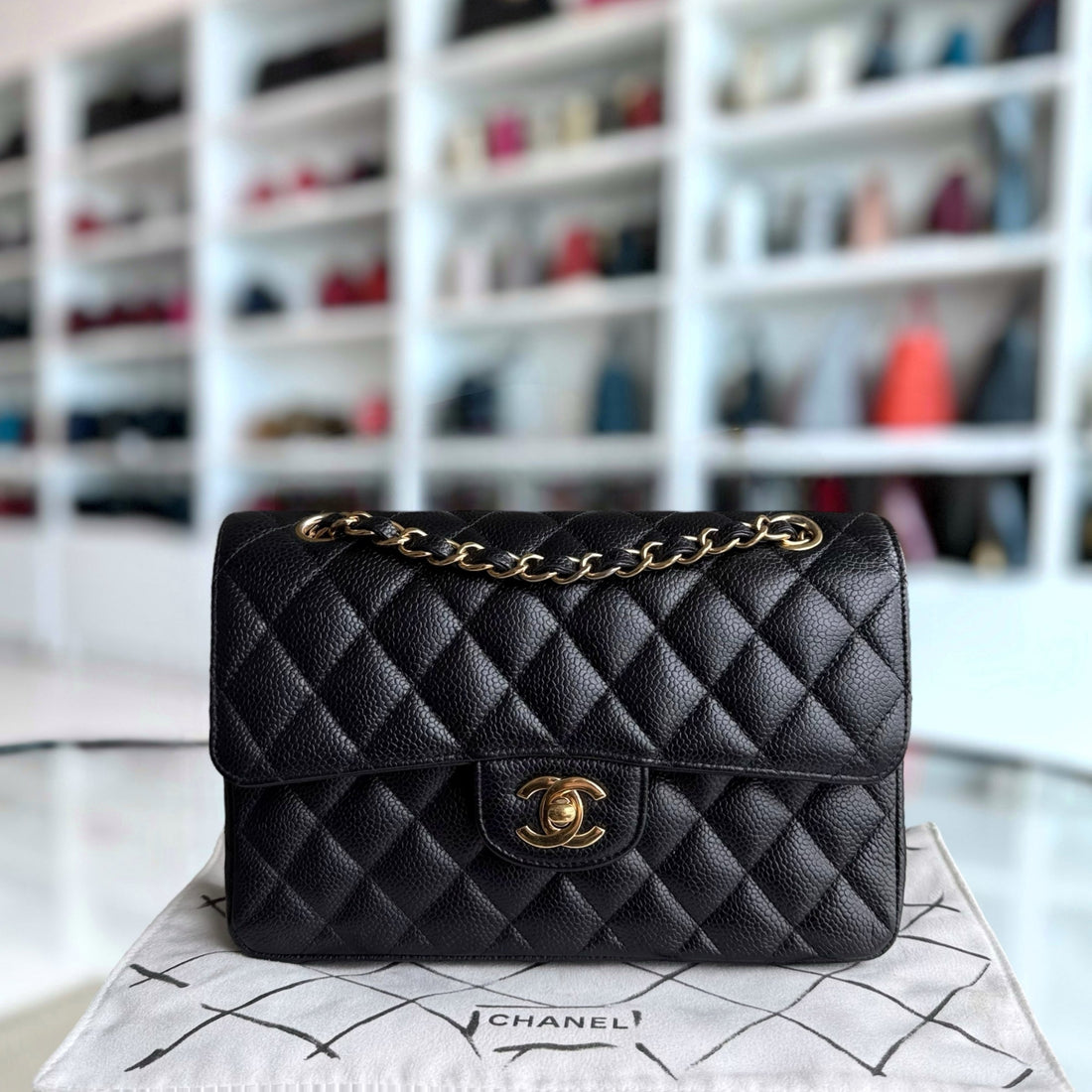 Chanel Classic Flap Small - Togo/epsom/caviar/clemence/callfskin/cowhide/lambskin 23CM Quilted Black Gold Hardware
