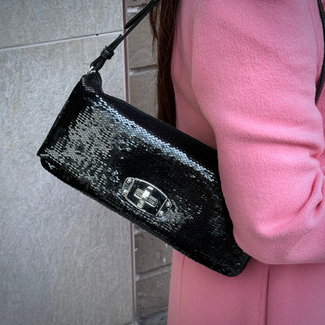 Miu Miu Black Embellished Shoulder Bag