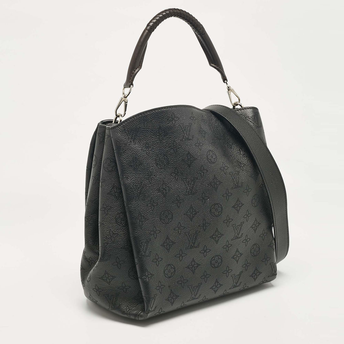 Louis Vuitton Black Monogram Mahina Leather Babylone Pm Bag
