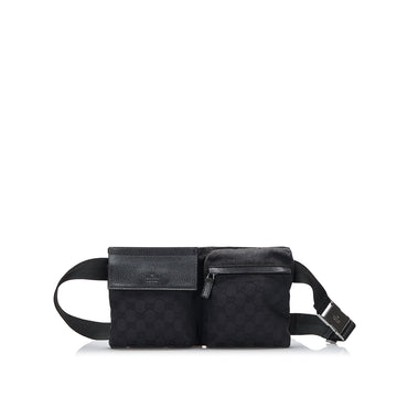 Gucci GG Double cket Canvas Belt Bag ()