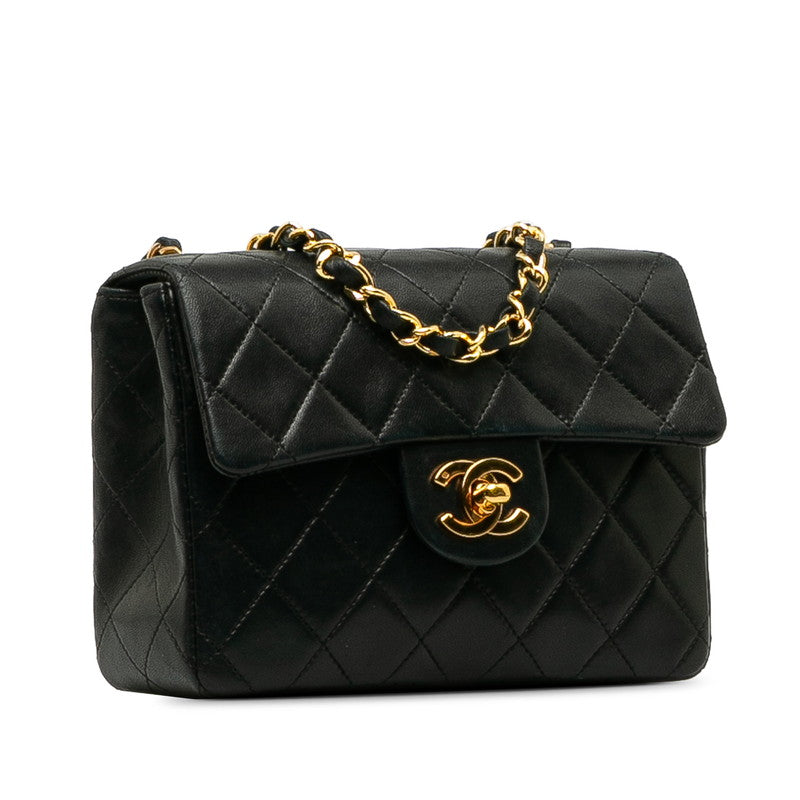 Chanel Mini Flap Bag in Lambskin Black Ladies