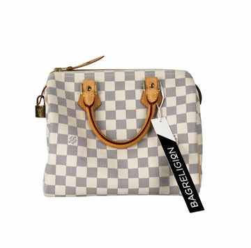 Louis-Vuitton Speedy 25 Damier Azur Canvas Handbag