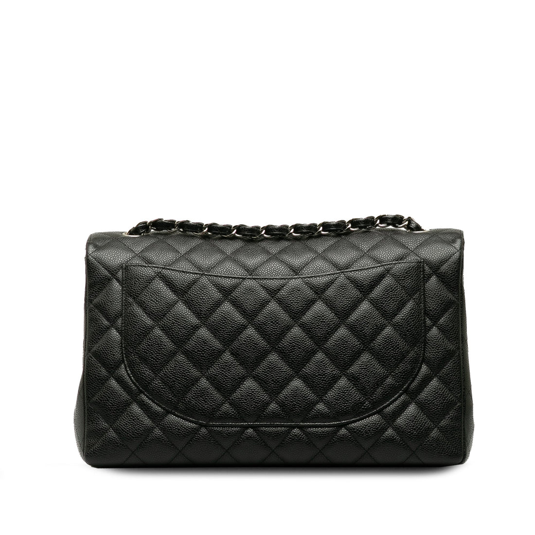 CHANEL Maxi Classic Caviar Double Flap Shoulder Bag
