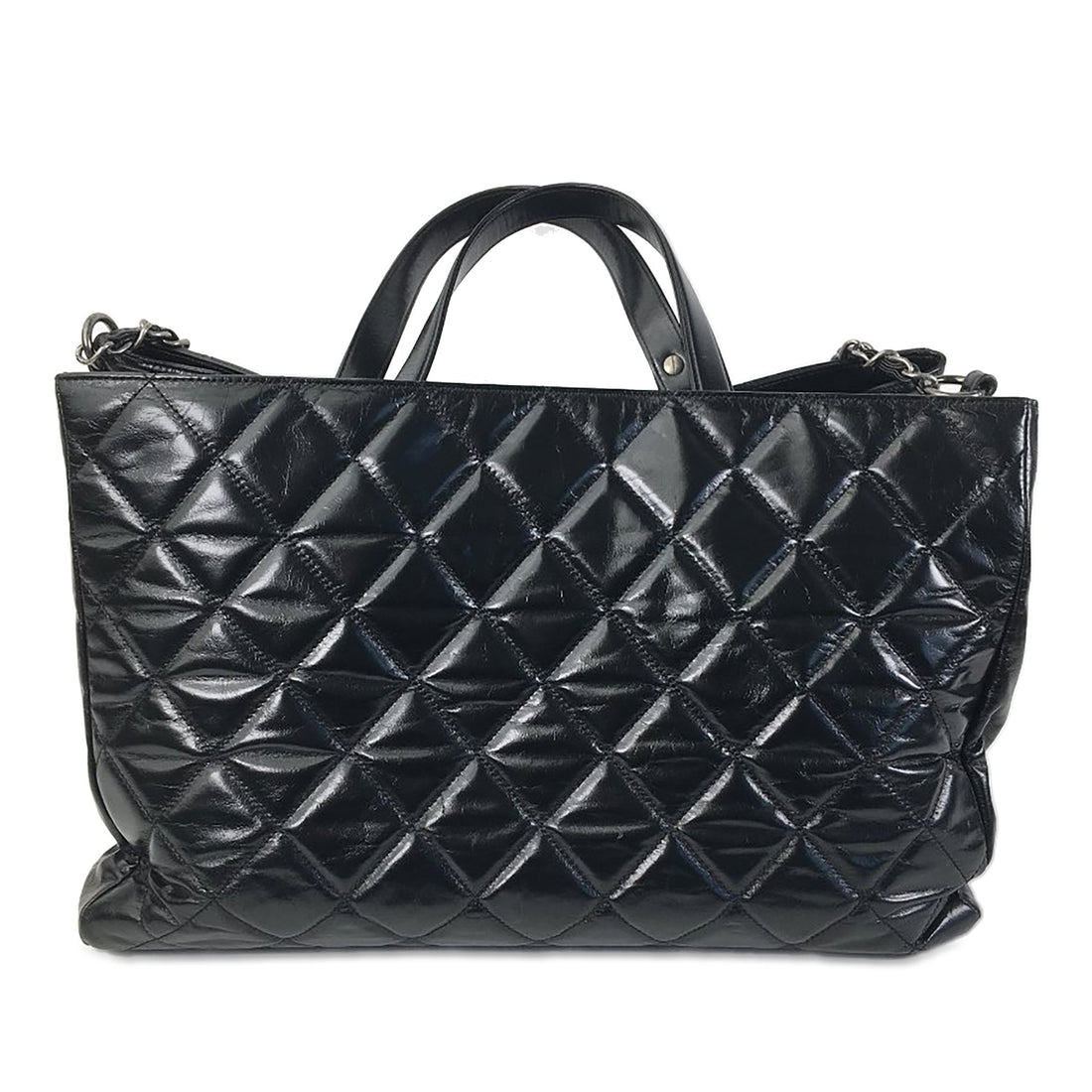 CHANEL CC Quilted CalBNkin Satchel