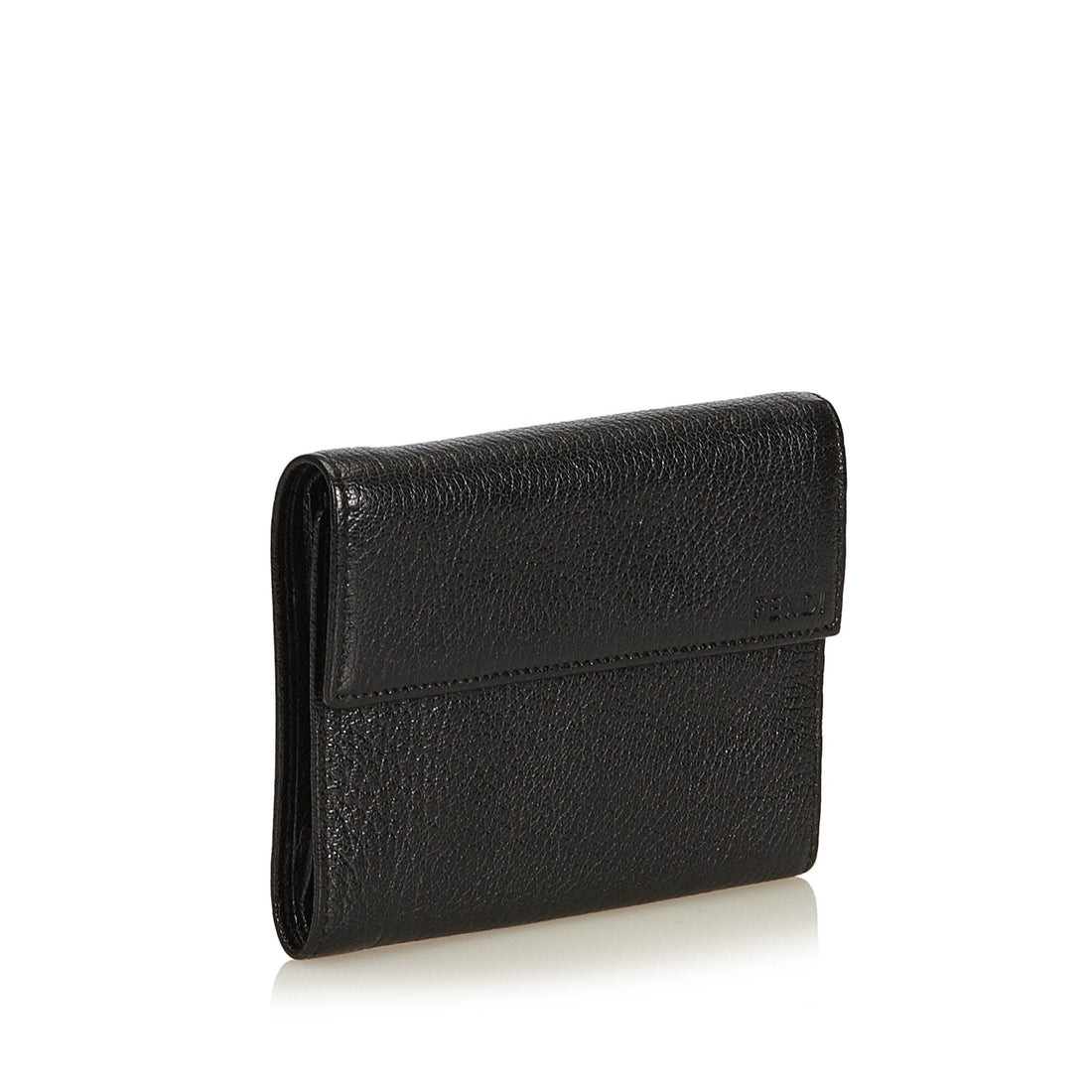 Fendi Black Others Leather Tri-fold  Wallet Italy