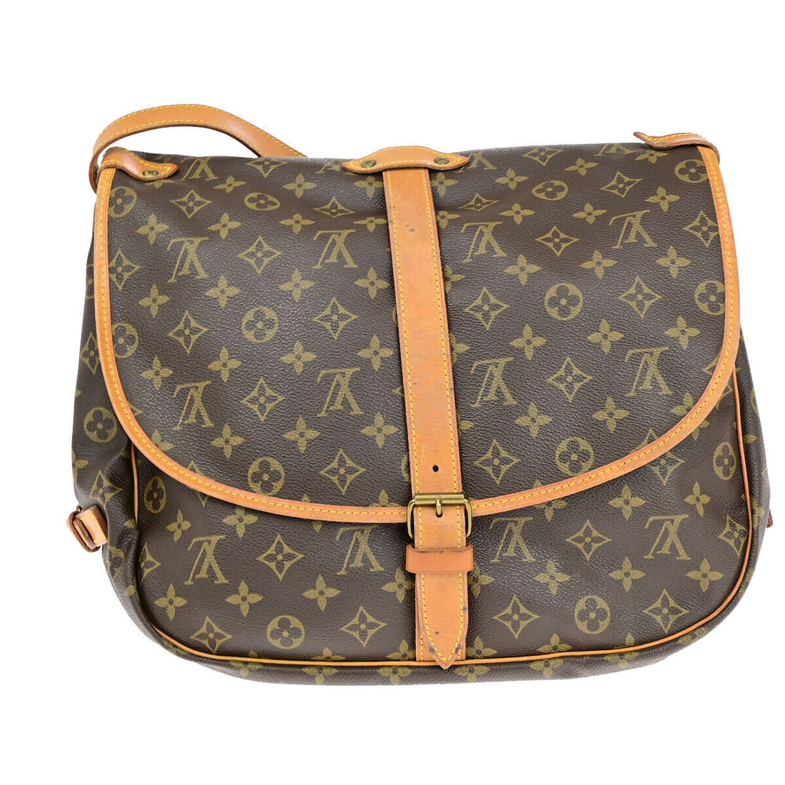 Louis Vuitton Saumur 35  Canvas Shoulder Bag