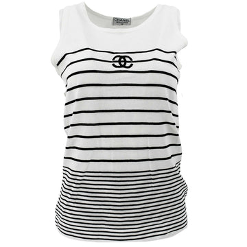 Chanel CC striped cotton top #42