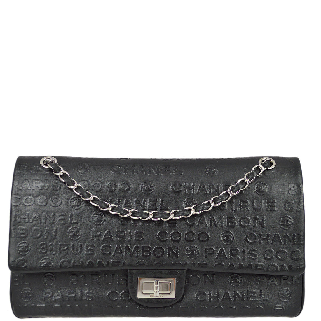 Top Quality Chanel * Black Lambskin Mademoiselle Lock Double Flap Shoulder Bag