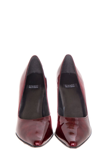 Stuart Weitzman Burgundy  Leather Heels SZ 6