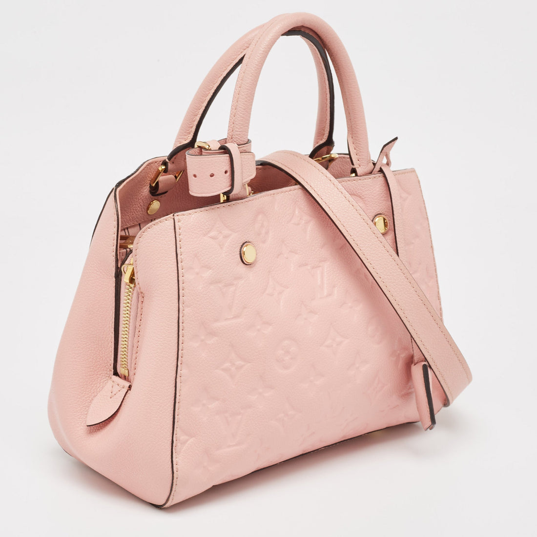 Louis Vuitton Rose Ballerine Monogram Empreinte Leather Montaigne Bb Bag