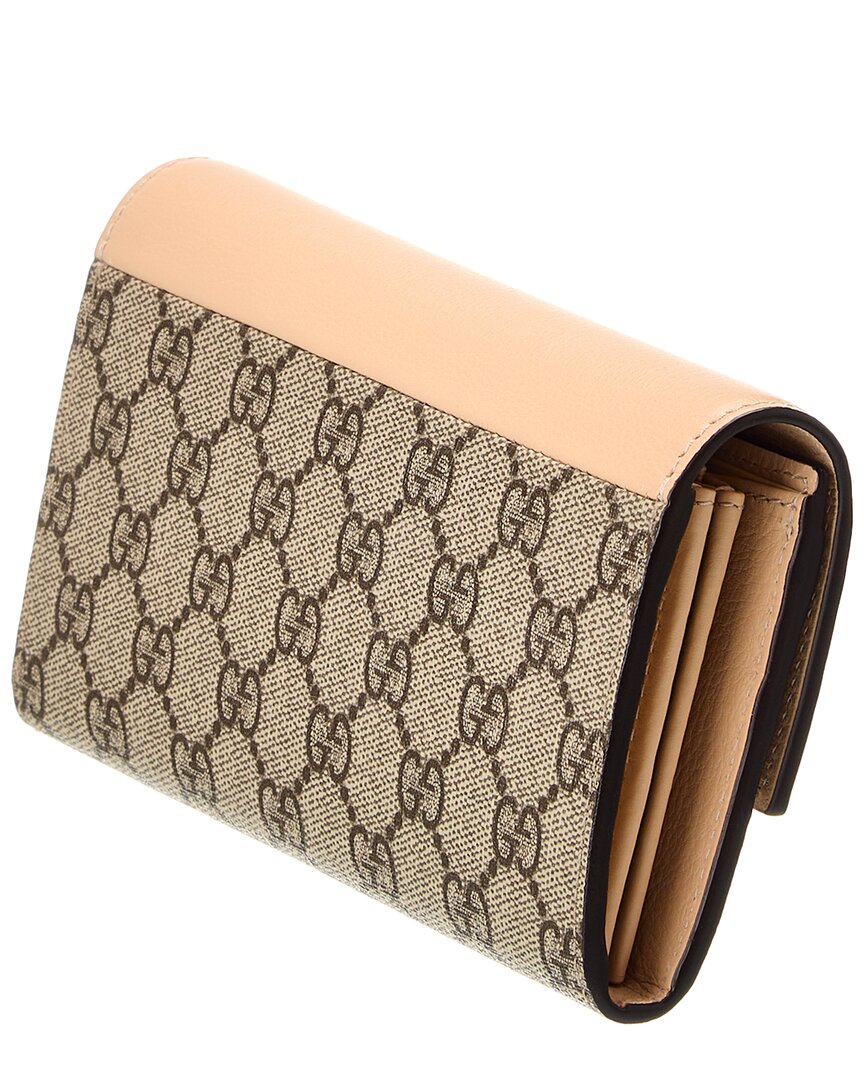 Gucci Marmont GG Supreme Canvas & Leather Continental Wallet