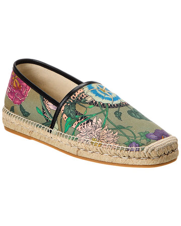 Gucci Canvas & Leather Espadrille